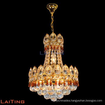 Empire energy saving gold chandelier K9 crystal for home 70089